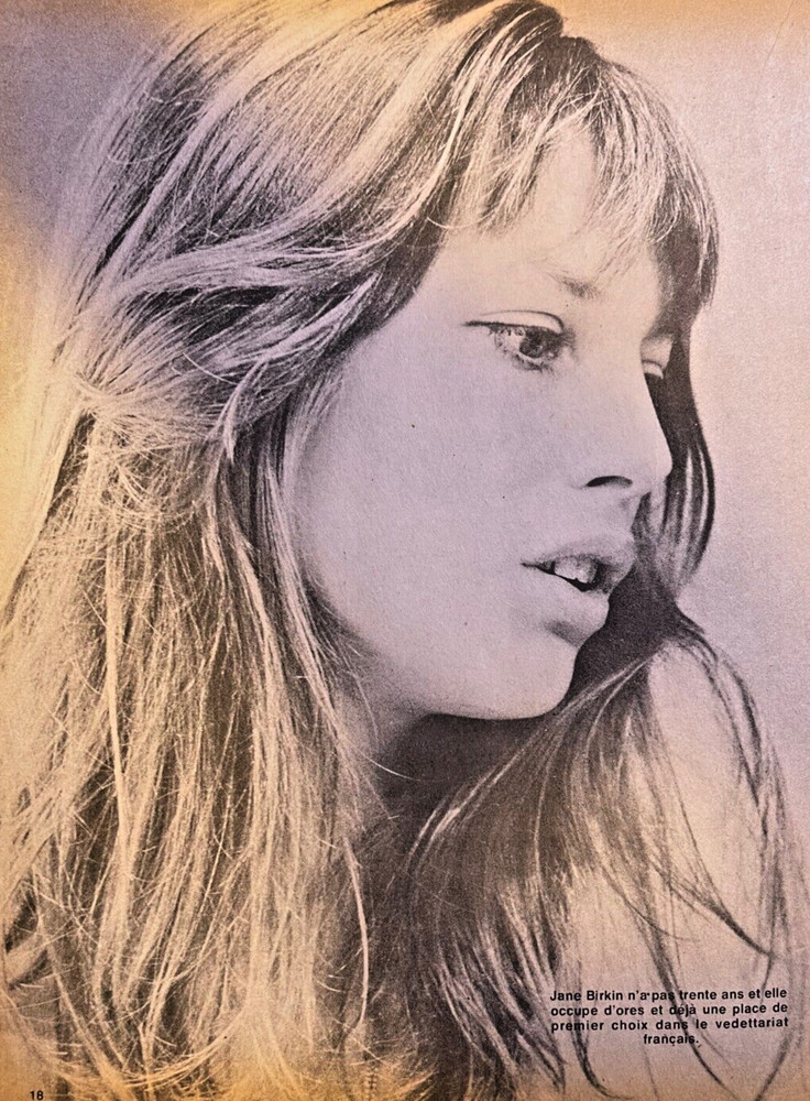 1976 Actress Jane Birkin - French Language - illustrated