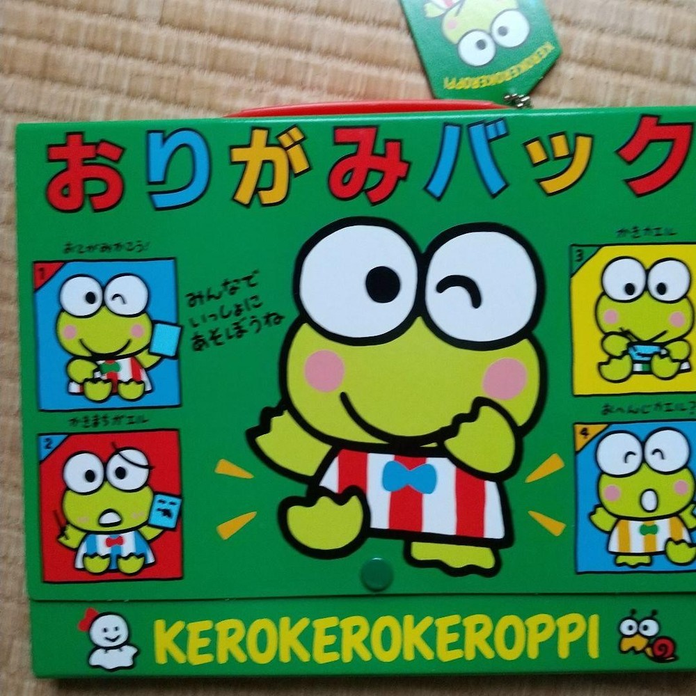 Sanrio Kerokero Kero Origami Bag: 6 pieces of chiyogami/stickers, etc., made in