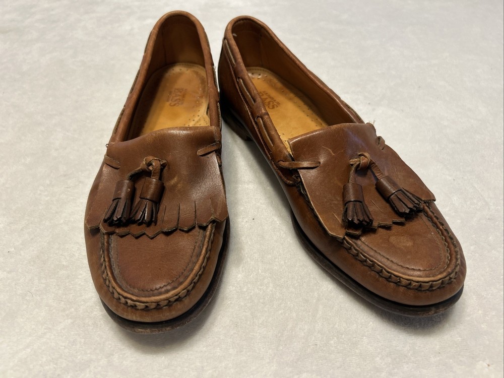 GH Bass Weejuns Men’s Shoes Size 10 N Brown Leather Slip On Loafers Casual Dress