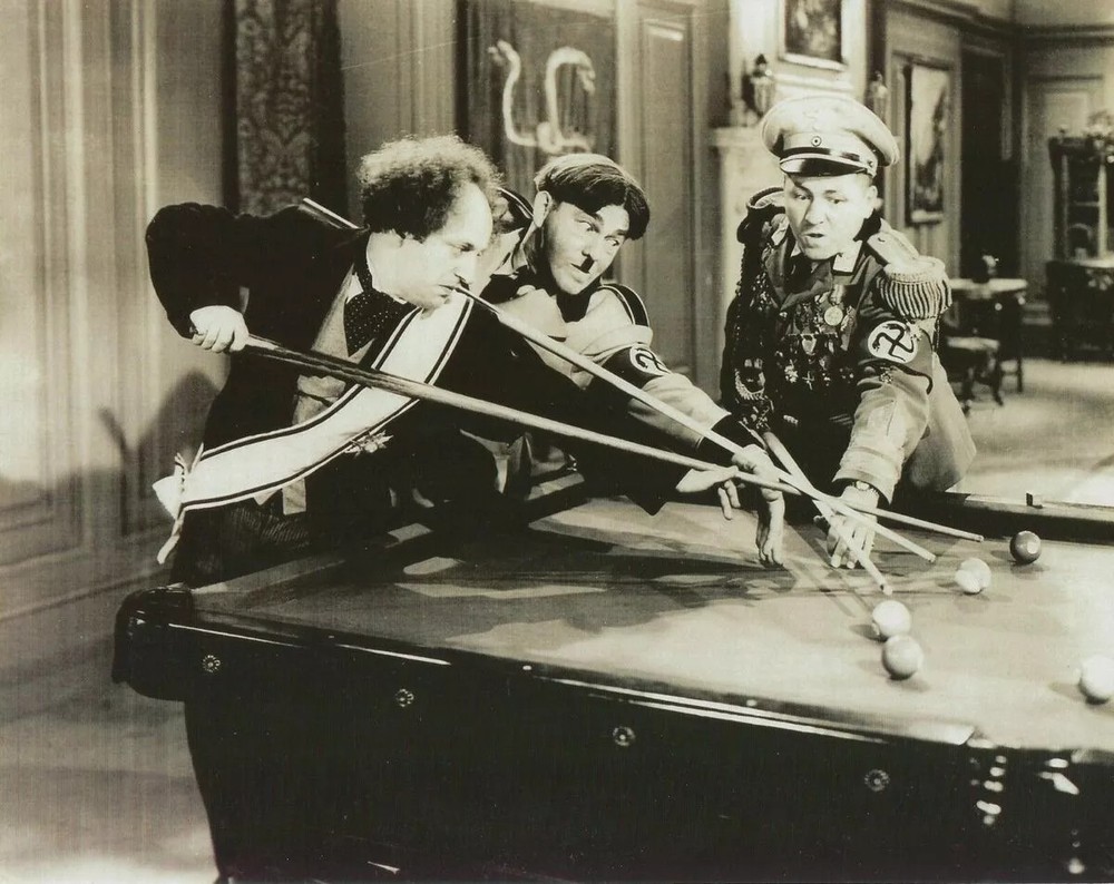 The Three Stooges Playing Pool Black And White 4x6 Picture Celebrity Print