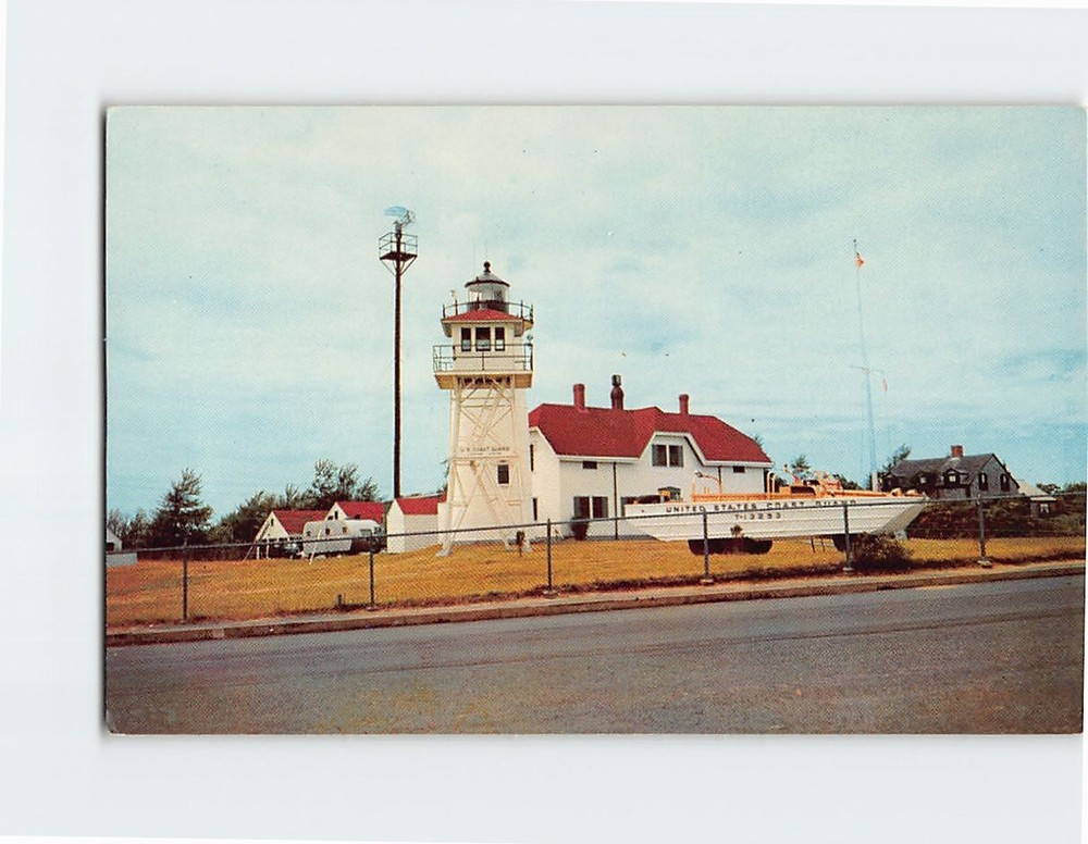 Postcard Chatham Light and Coast Guard Chatham Cape Cod Massachusetts USA