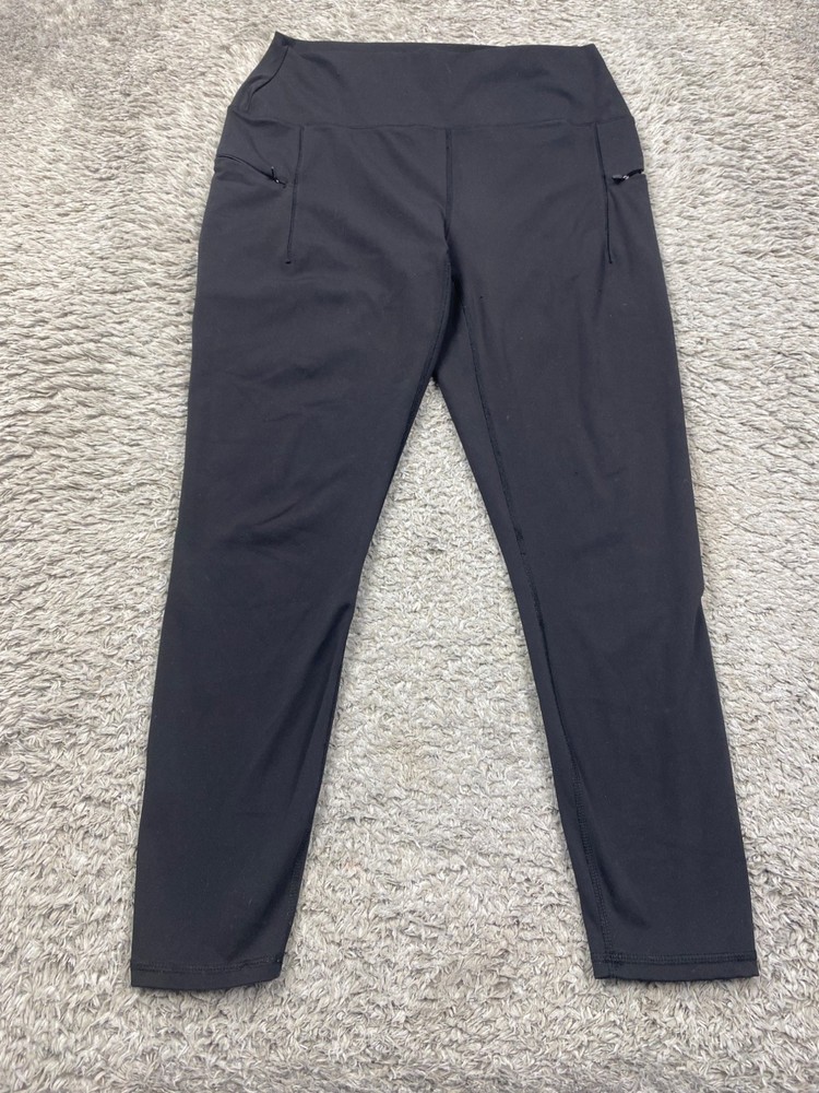 Spyder Leggings Women Large Black Active Stretch Skinny Ankle Pull On Yoga Pants