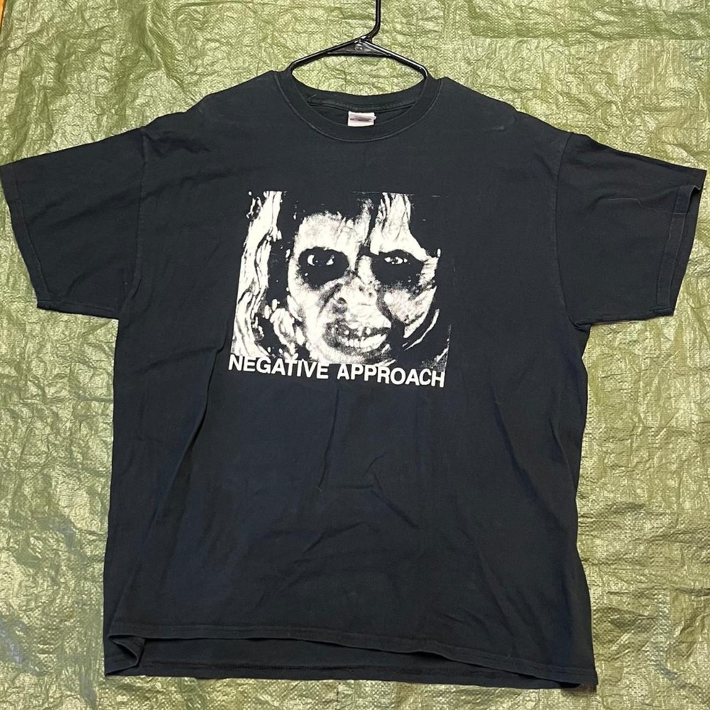 Vintage Negative Approach metal punk hardcore band tee shirt
