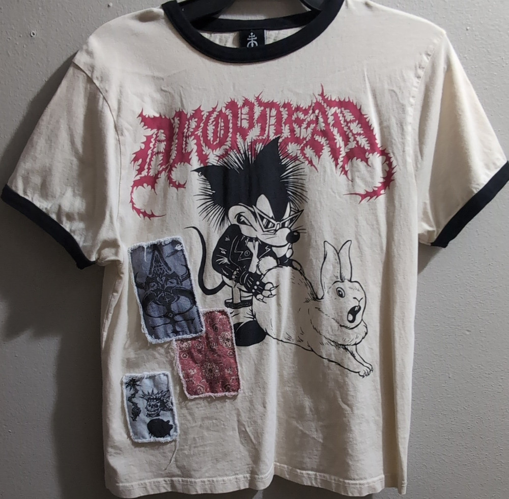 Drop Dead Punk Graphic Patch T-Shirt Medium