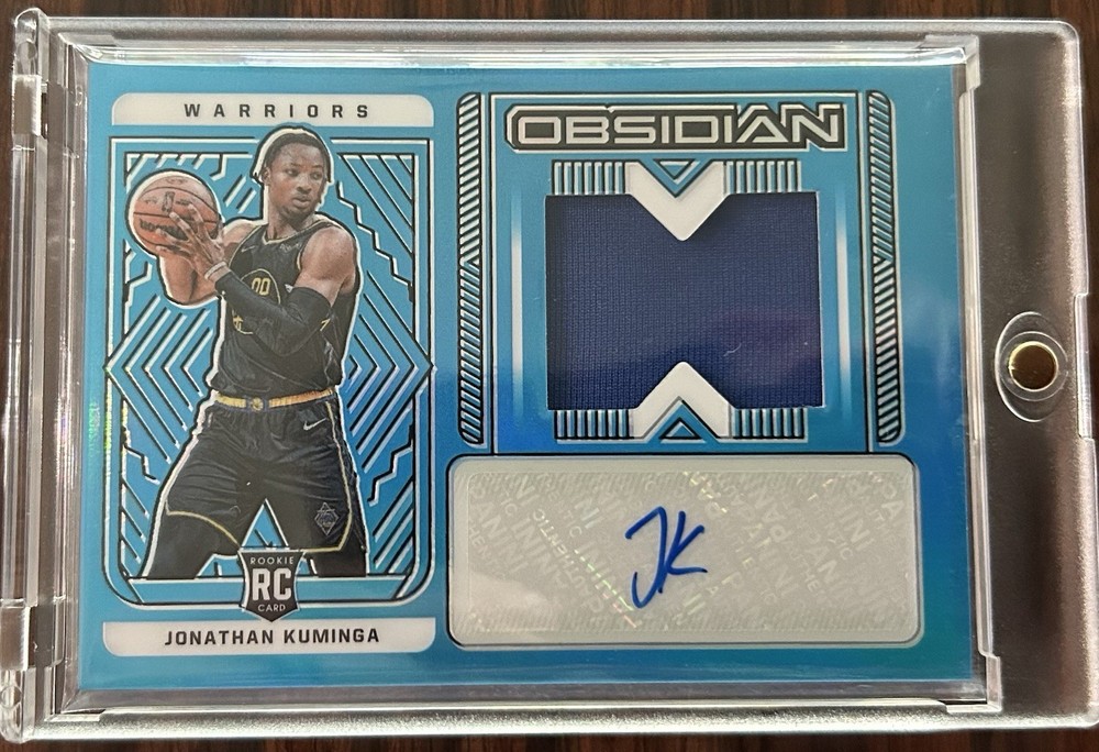 Panini Obsidian 2021-22 Jonathan Kuminga Rookie Patch Auto /27 Warriors