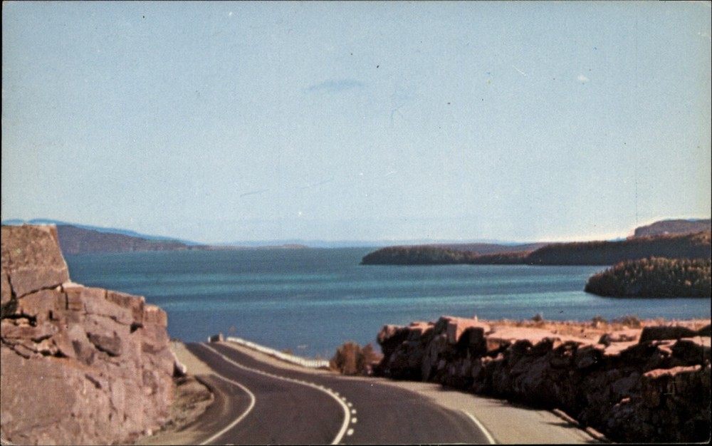 Lake Superior Route Trans Canada Highway 17 vintage postcard s681