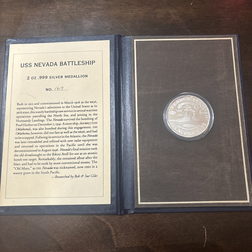 Pearl Harbor 50th Anniversary Medallion Silver Coin