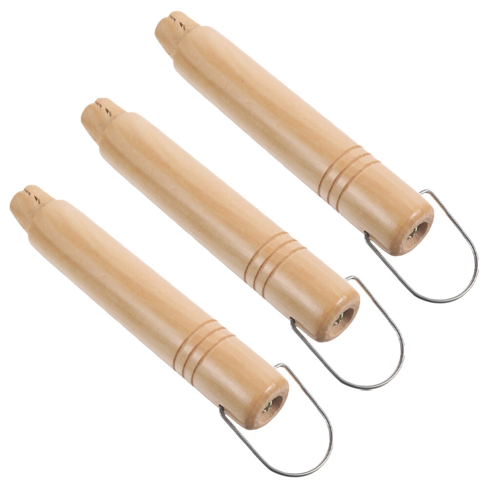 3pcs Replacement Saucepan Handle Milk Pan Handle Wooden Small Pan Handle