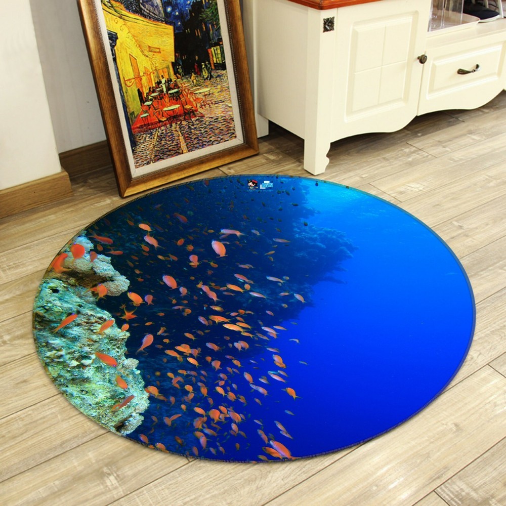 3D Ocean Fish NAO5914 Game Rug Mat Elegant Photo Carpet Mat Fay