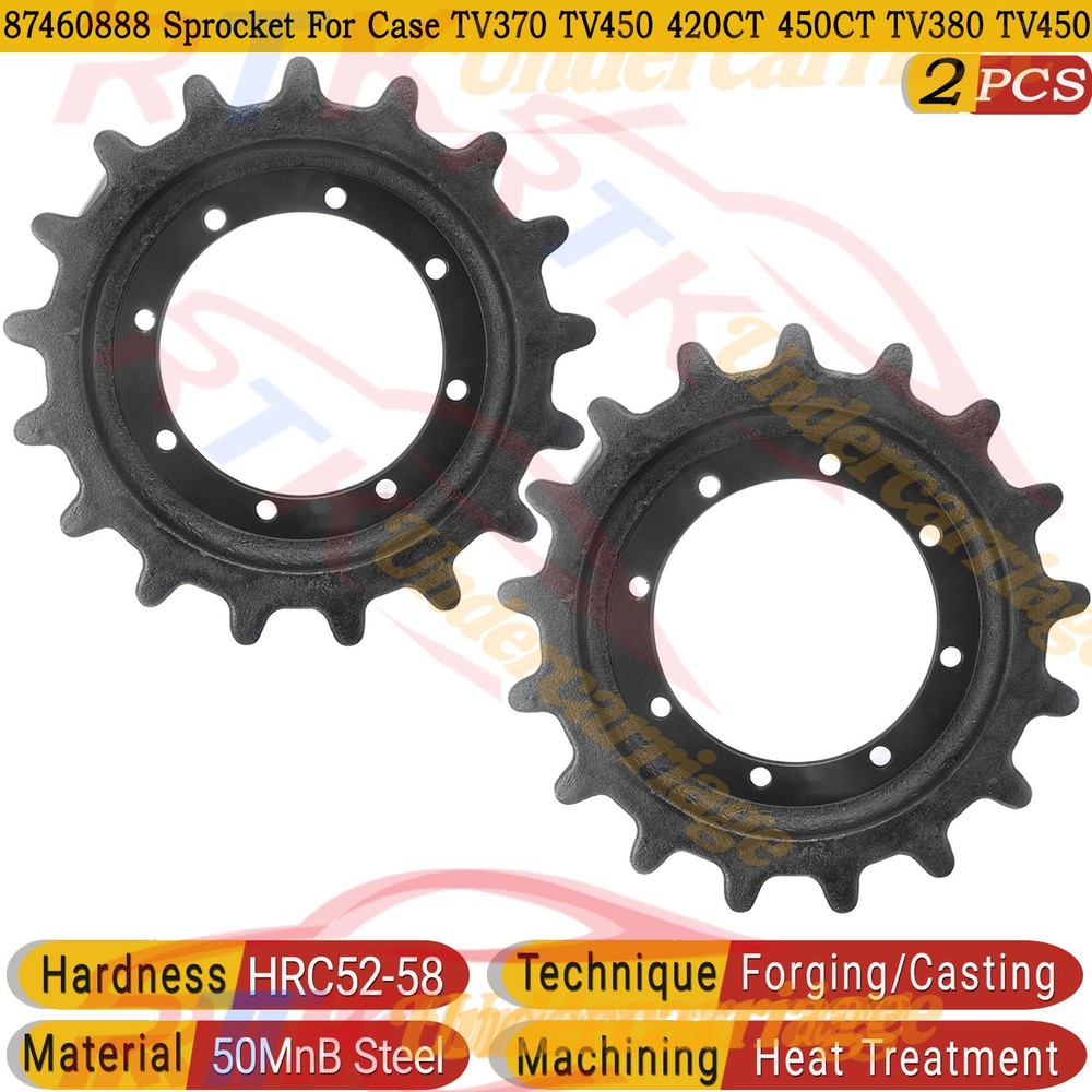 For Case TR270 TV370 TV380 TV450 440CT 445CT NH C227 CA963 Drive Sprocket 2pcs