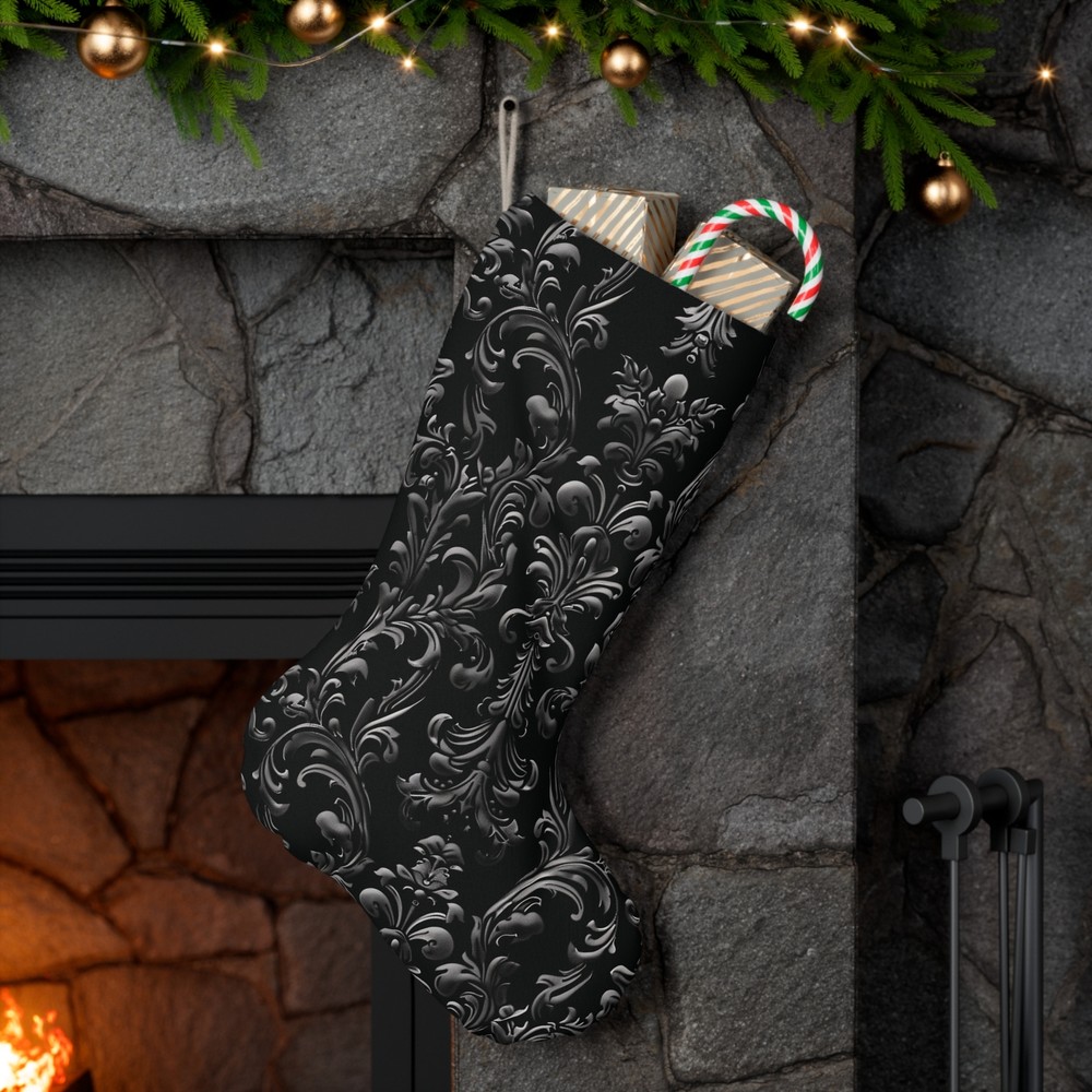 Gothic Christmas Stocking for goth gifts gothic design