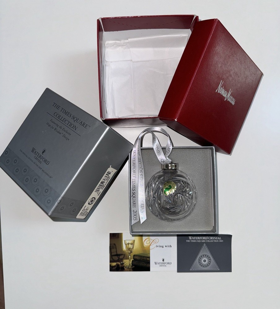 2005 Waterford Crystal Times Square Ball Ornament Hope For Wisdom MIB