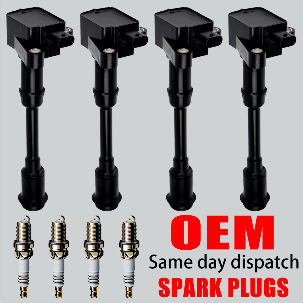 4X OEM Ignition Coil & 4X Iridium Spark Plugs For Ford Escape Fiesta 1.6L UF674