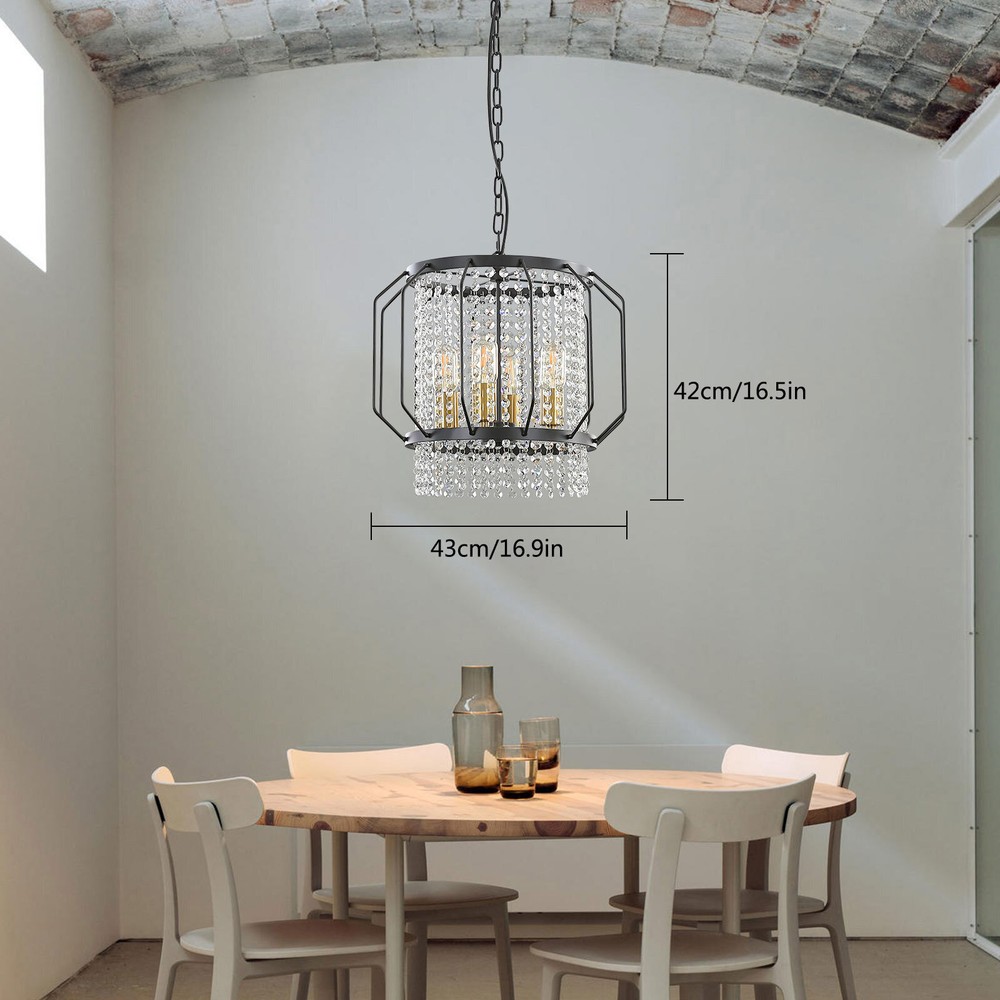 Farmhouse Chandelier Pendant Light with E26 Socket for Kitchen Island