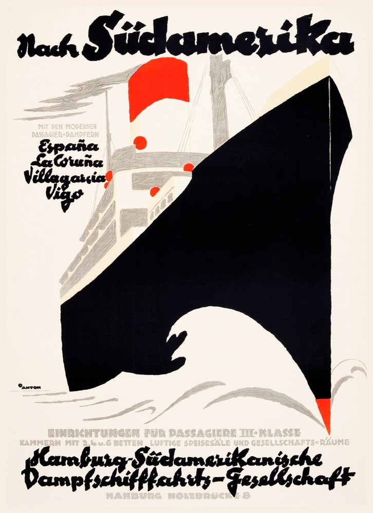 Decorative POSTER.Home room Interior art design.South America cruise ship.7081