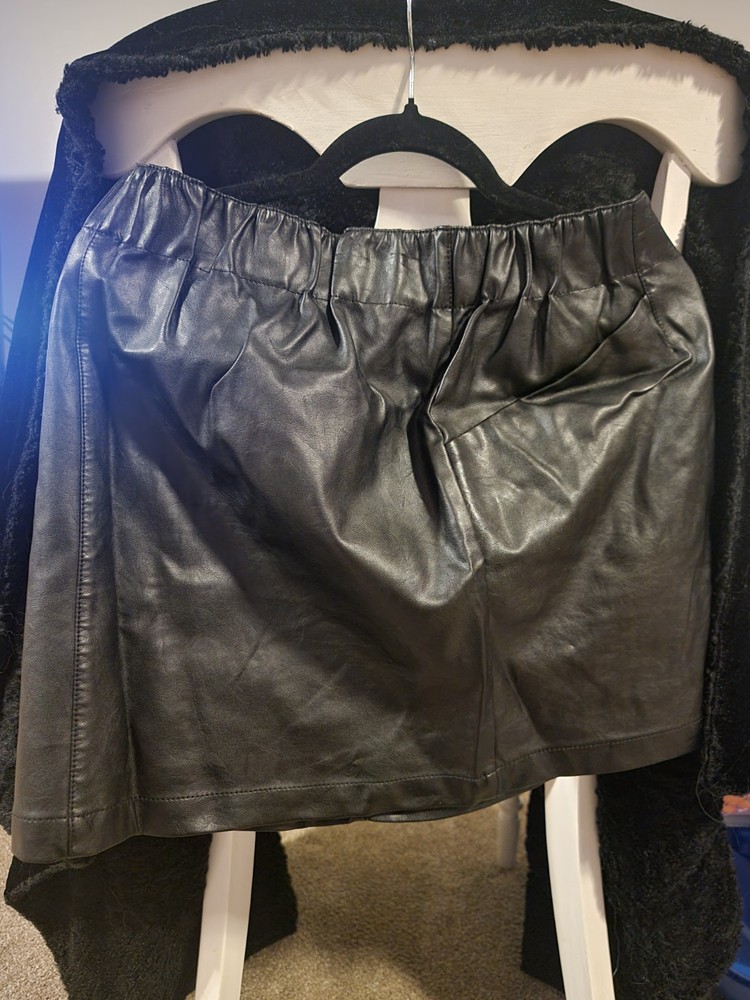 Wild Fable Faux Black Leather Skirt Size L