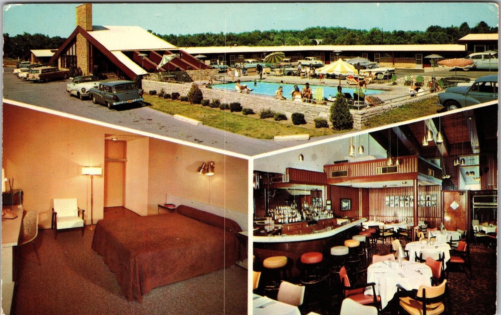 Dayton OH-Ohio, Motel Capri, Aerial View, Rooms, Vintage Postcard