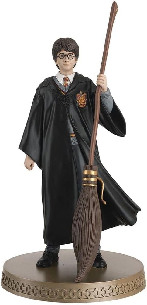 Harry Potter 1:6 Scale Collectible Statue with Wand and Broomstick by Eaglemoss