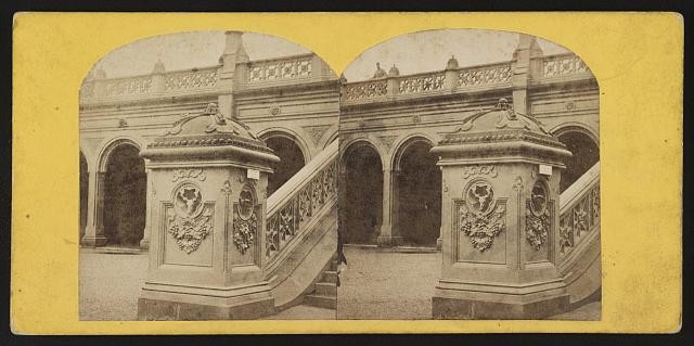 New York City New York Central Park Bethesda Terrace Stonework ca 1865