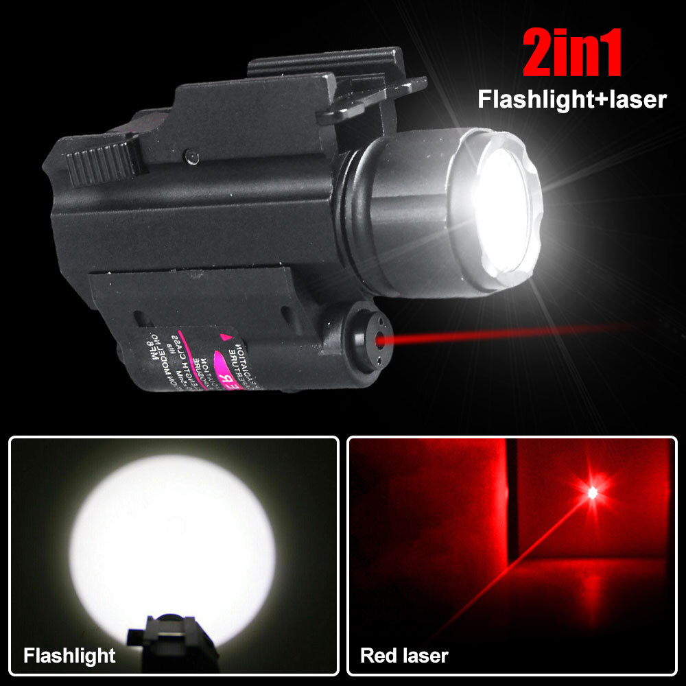 Red Laser Sight Flashlight Combo Rechargeable For Glock 17 19 Taurus G2C G3C DA