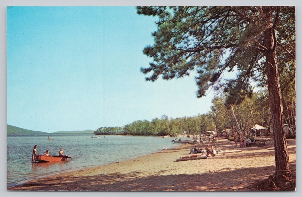 West Ossipee New Hampshire, Westward Shores Camping Area, Lake, Vintage Postcard