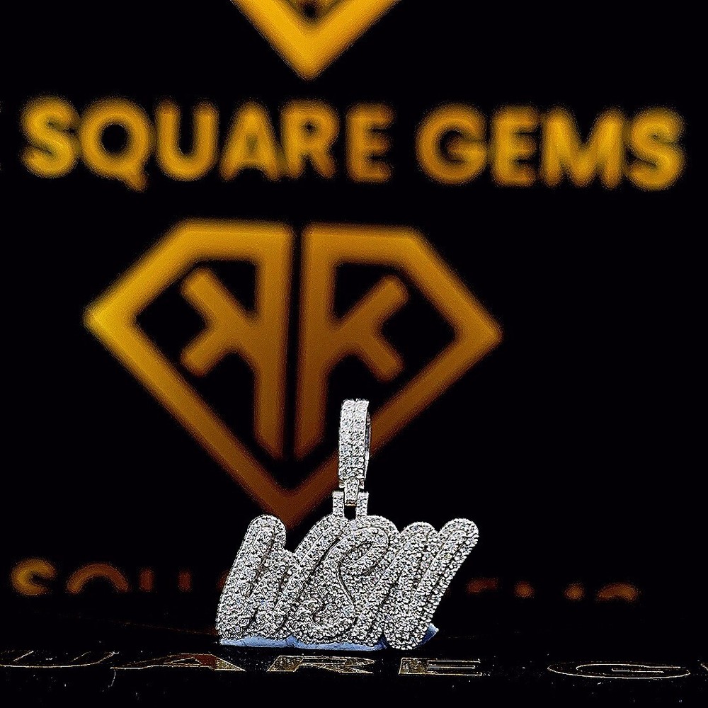 Tester Pass Moissanite Men's WSN Letter Custom Hip Hop Pendant 925 Silver