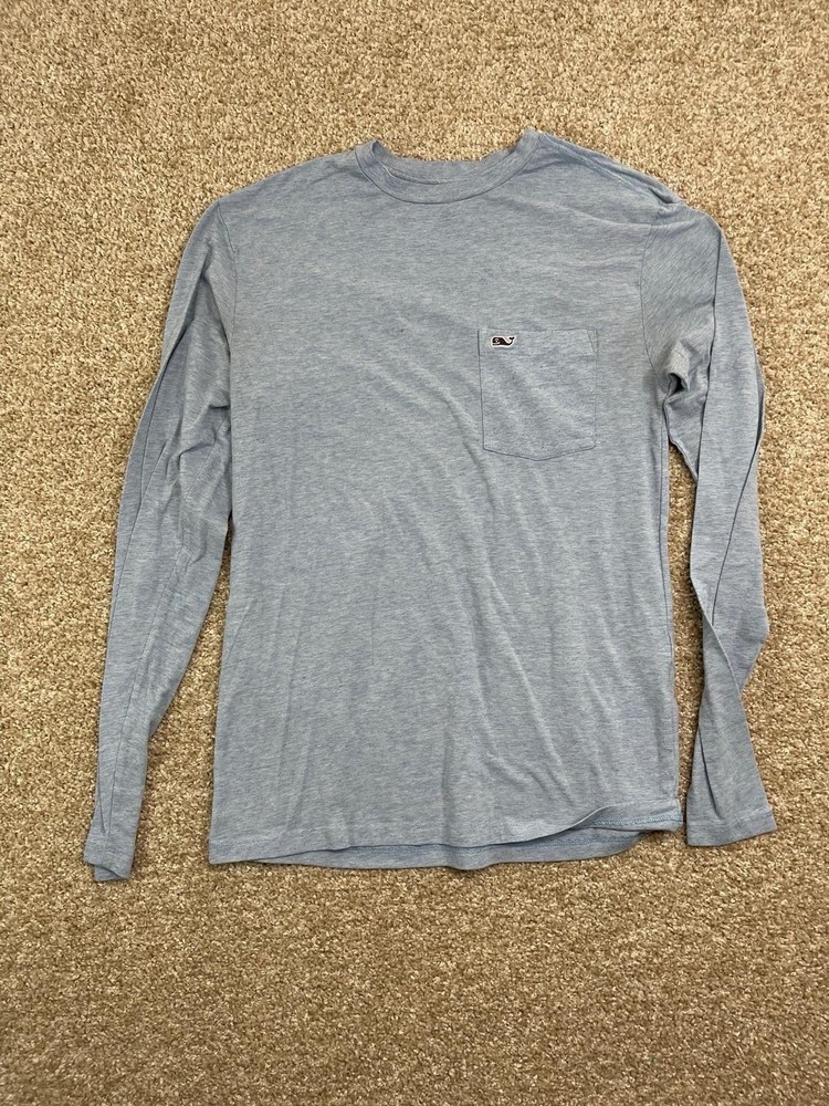 Vineyard Vines Edgartown Shirt Mens Xs Blue Crewneck Performance T-Shirt