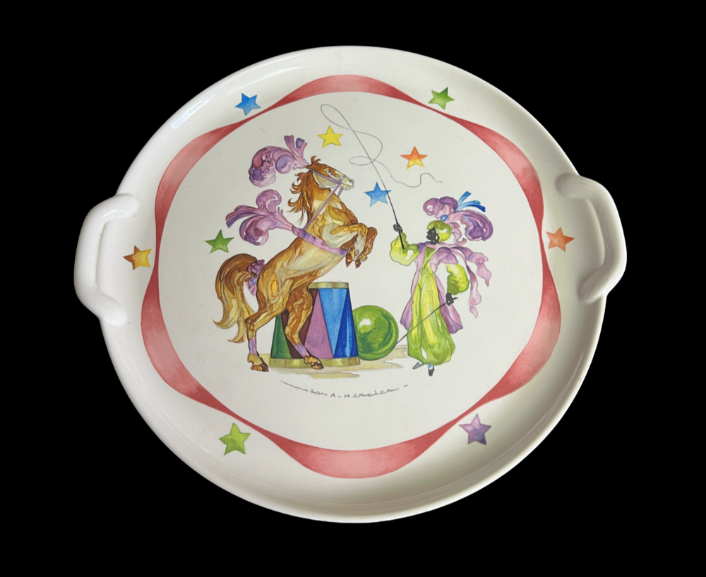 Luxembourg Vintage VILLEROY & BOCH LE CIRQUE Round Porcelain Serving Platter