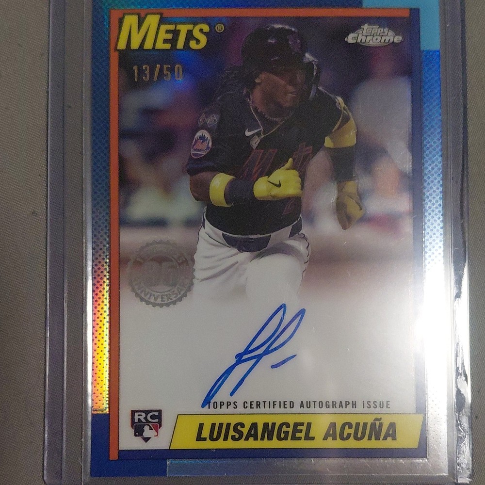 Topps Series 2 Luisangel Acuña Autograph Rookie #90B2-LA  /50 Mets MLB 2025