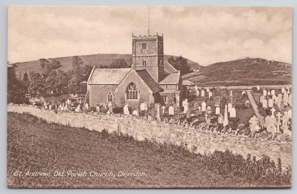 St. Andrew's Old Parish Church Clevedon Somerset England Postcard