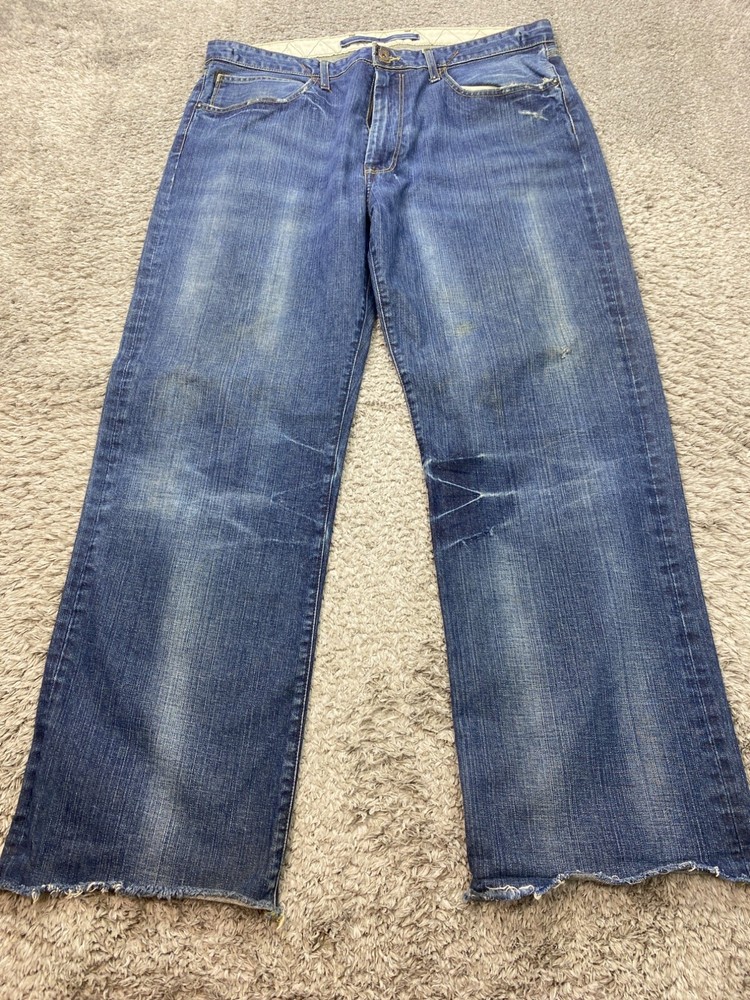 Polo Ralph Lauren Jeans Mens 40x32 Shaw Ashmore Baggy Straight Denim Vtg 90s Y2K