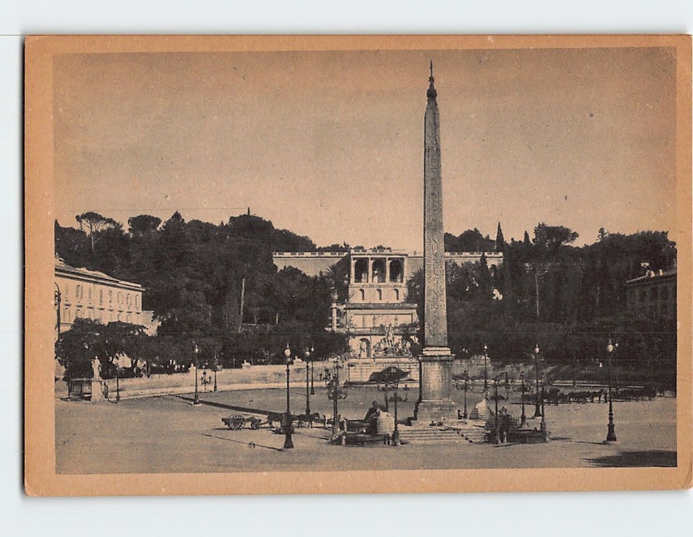 Postcard Piazza del Popolo Rome Italy