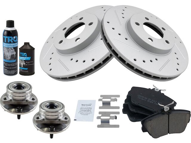 Front Brake Pad and Rotor and Wheel Hub Kit fits Taurus 16FNWV