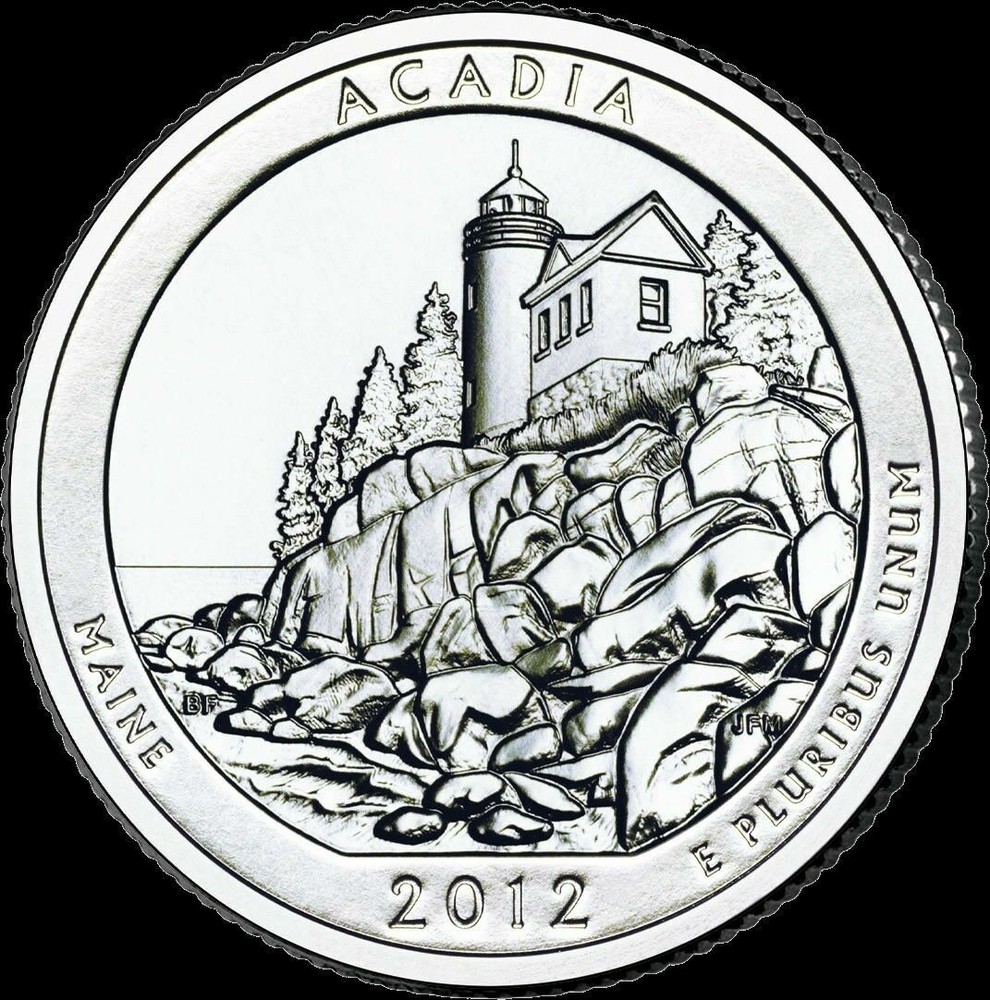 2012 P Acadia National Park Quarter Maine 