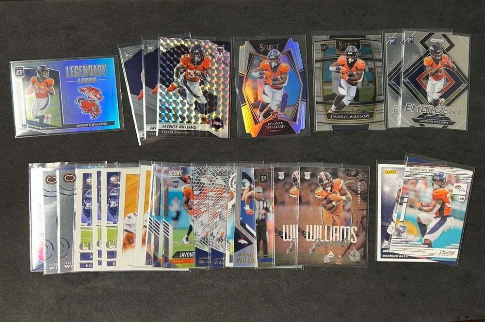 Javonte Williams Rookie 2021 Mosaic Select Silver Prizm Broncos Cowboys Lot (29)