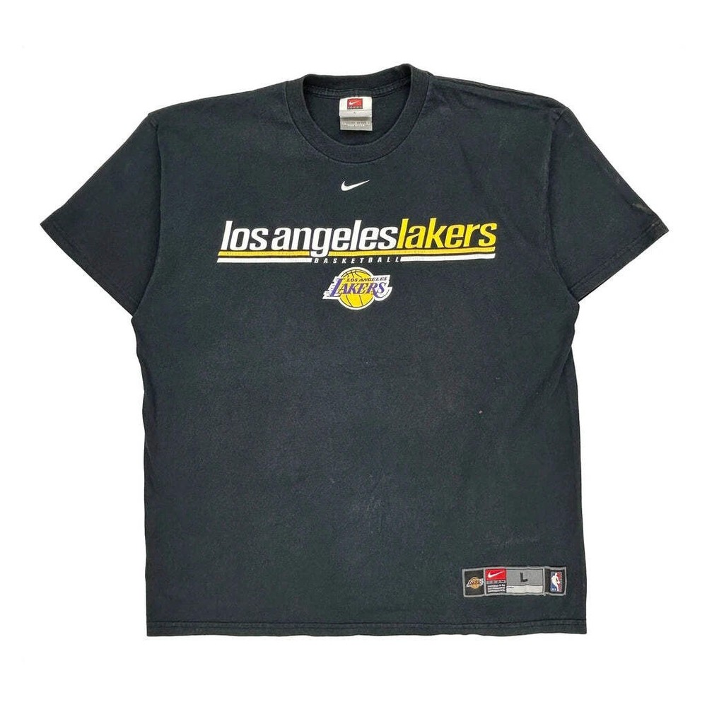 Los Angeles Lakers Nike Nba T-Shirt - Large Black Cotton