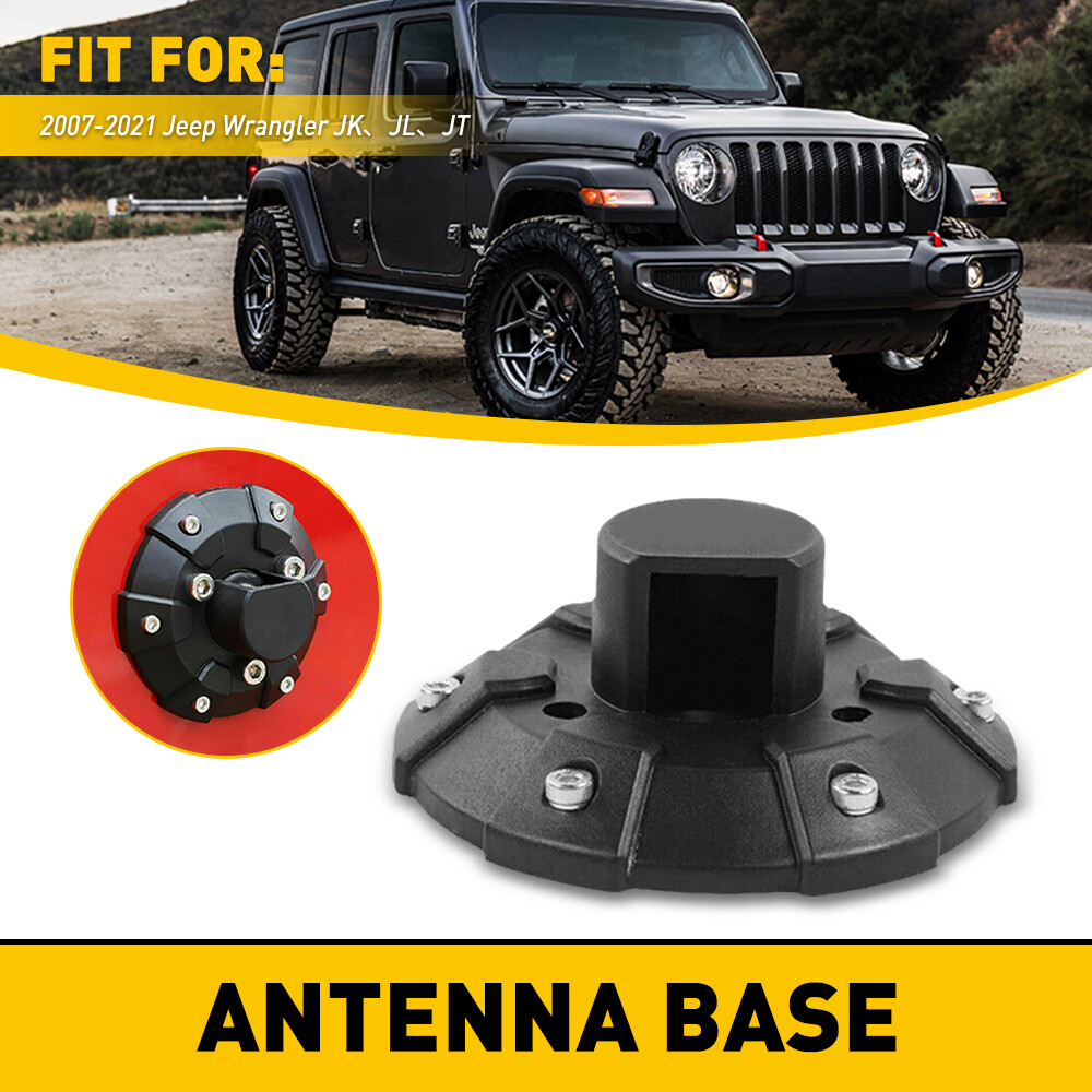 Antenna Base Cover Fit Trim Jeep Wrangler JK JL JLU JT Rubicon Sahara 2007-2022