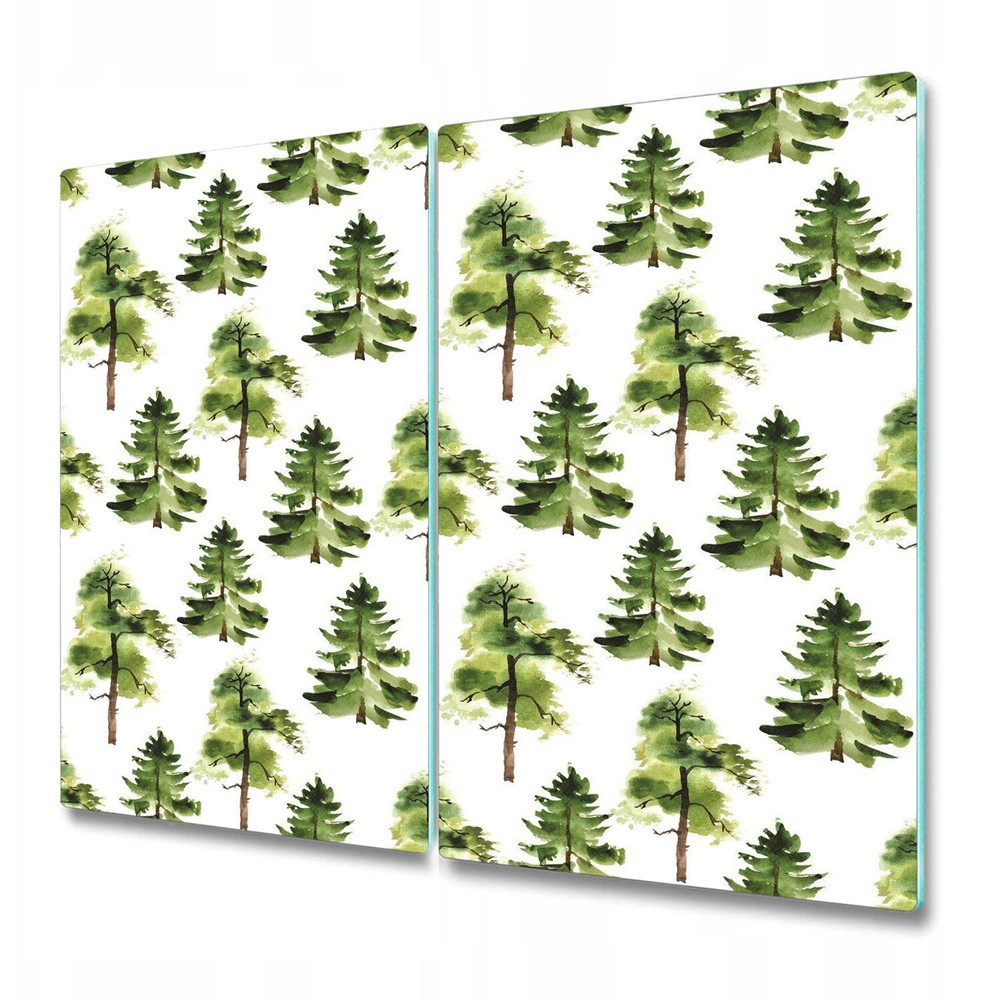 Glass Chopping Cutting Board Worktop Saver Forest Trees Magic Forest 2x30x52