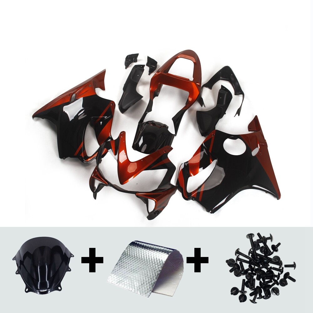 ABS Plastic Fairing Kit for Honda CBR600 F4i 2001 2002 2003 Red Black Bodywork