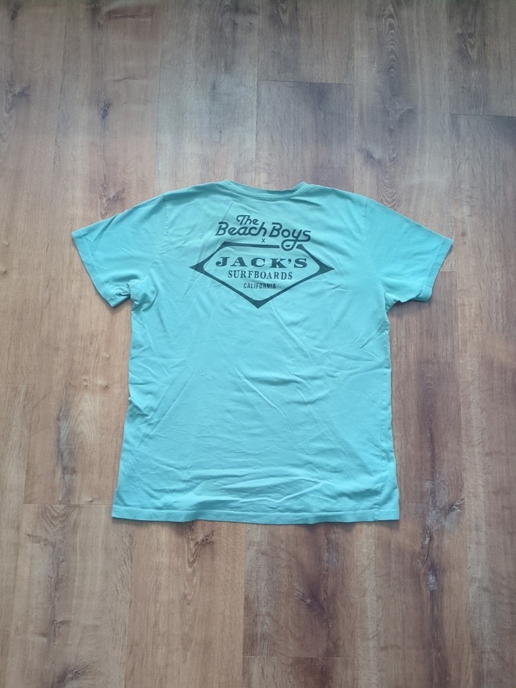 THE BEACH BOYS x Jack's Surfboards Collab Green Graphic T Shirt LARGE