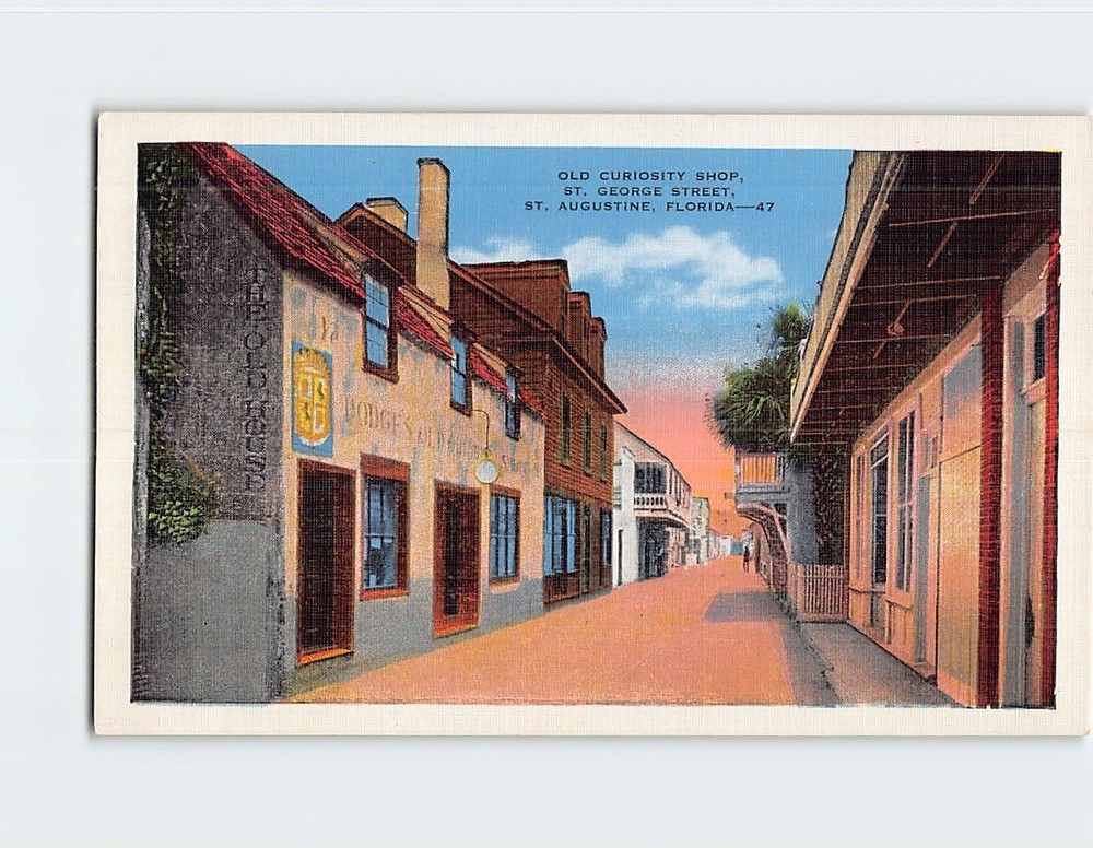 Postcard Old Curiosity Shop Saint George Street St. Augustine Florida USA