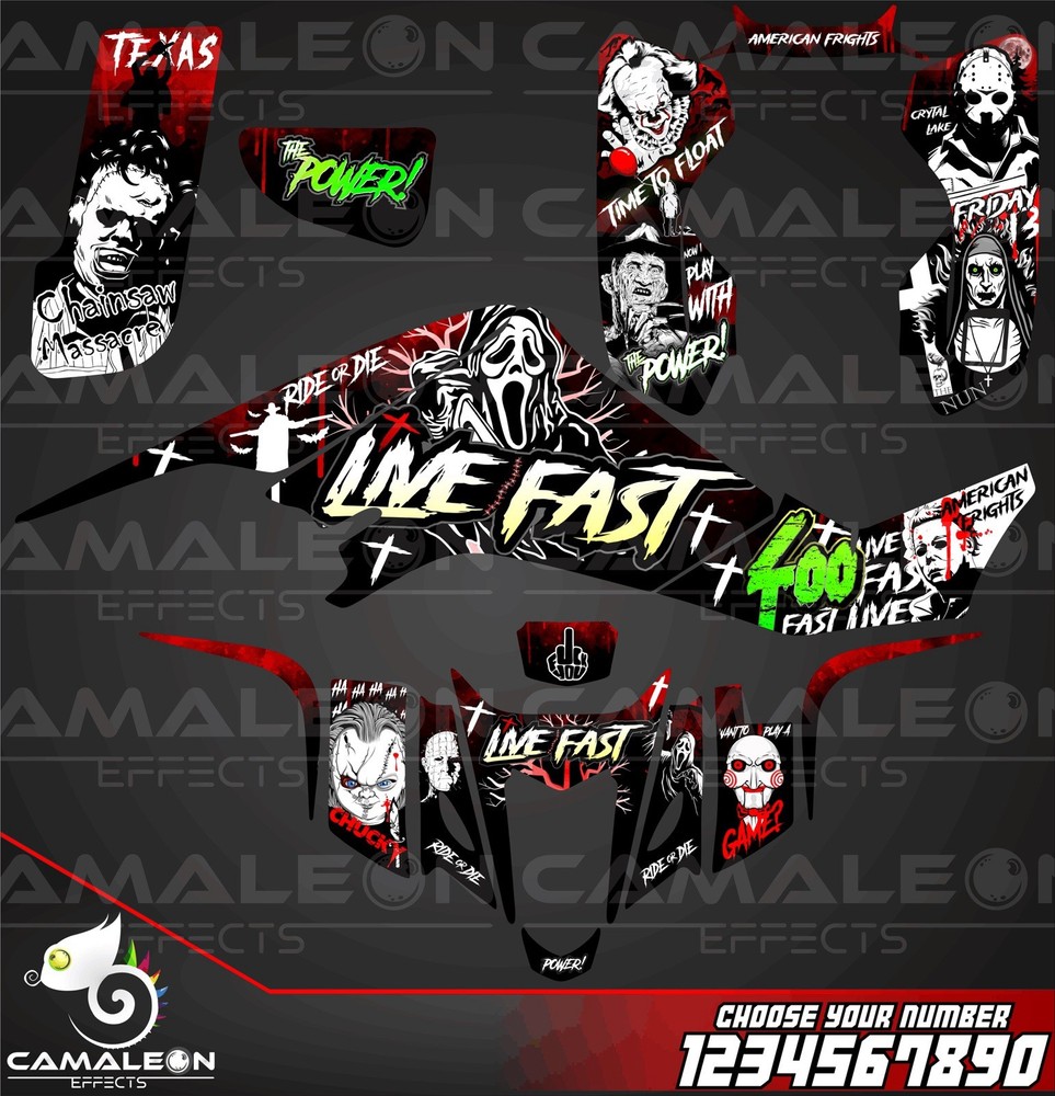 Suzuki LTZ 400 ATV Graphics Kit 2003-2008 KFX 400 Stickers Decals Wrap