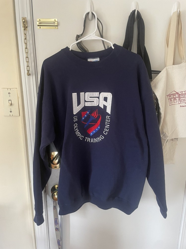 Vintage USA Olympic Training Center Hanes Crewneck Sweatshirt Sz Large