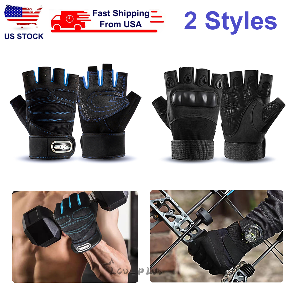 Fitness Gloves Weight Lifting Gym Workout Training Wrist Wrap Strap Men Women US