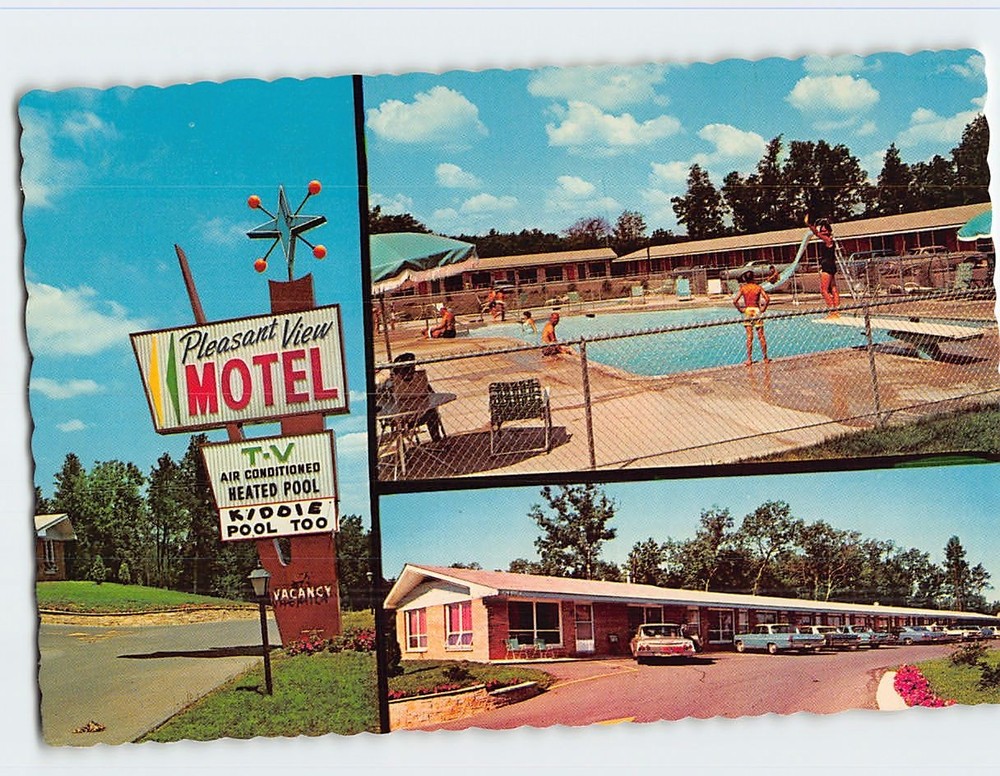 Postcard Pleasant View Motel Wisconsin Dells Wisconsin USA
