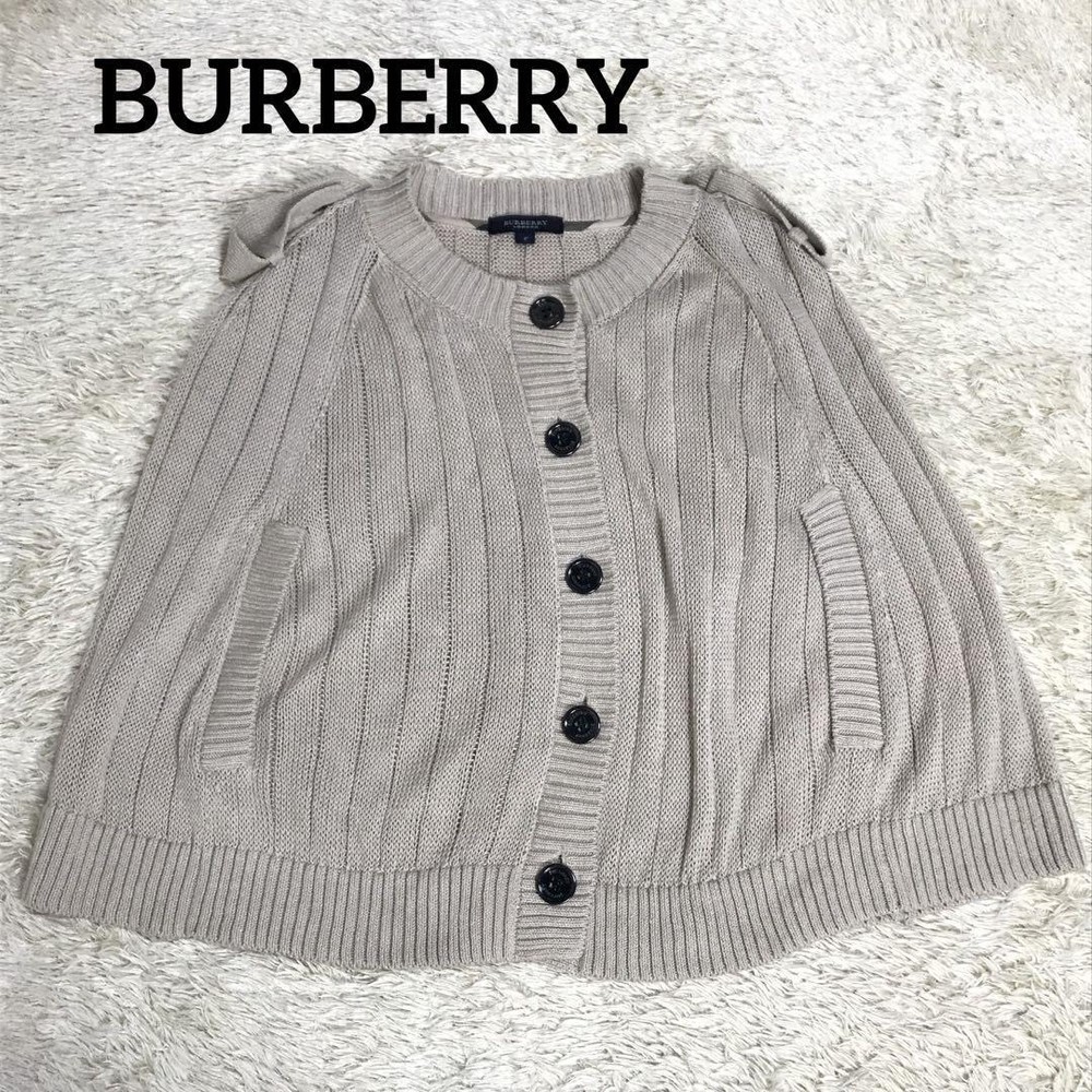 Burberry Knit Poncho Beige Used, Great Condition, High-End Fashion