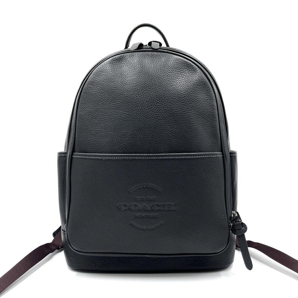 Vintage Coach Thompson Genuine Leather Backpack with Logo in Black