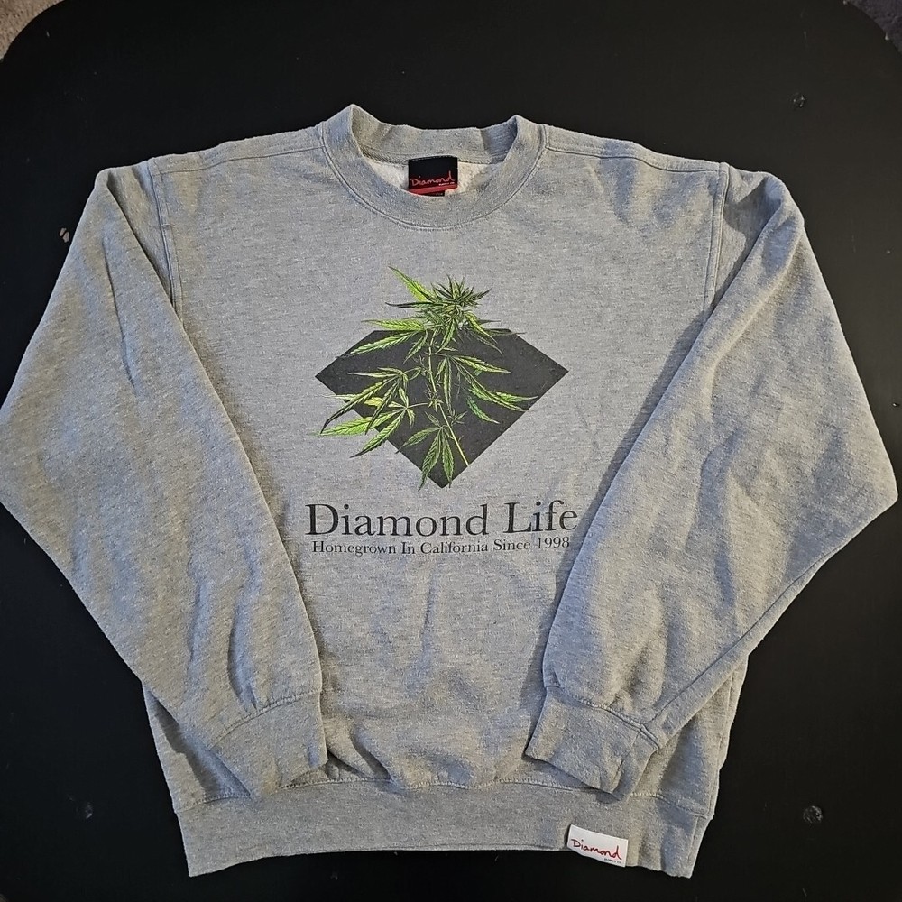 Diamond Supply Co - Men's Crewneck - Size Medium - Diamond Life Print.