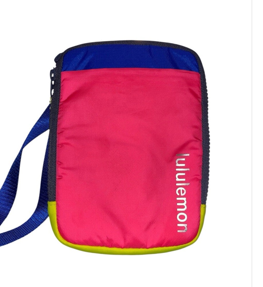 LULULEMON DUAL POUCH Crossbody Gym Bag with Colorful Zipper Lightweight Travel Essential