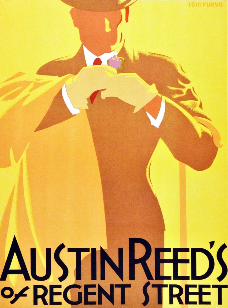 Poster print.Interior design Art.Retro fashion.Men Austin Reed.6332